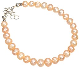 Prawdziwe Perły Piękna Bransoletka Srebro