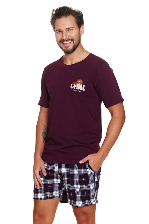 Piżama męska Chill teddy bordowa XXL