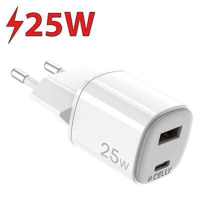 Ładowarka sieciowa CELLY 25W GaN Biały