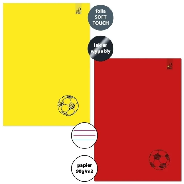 Zeszyt A4/32K 3-linie kolor 90g Goal (6szt) - Bee-bee