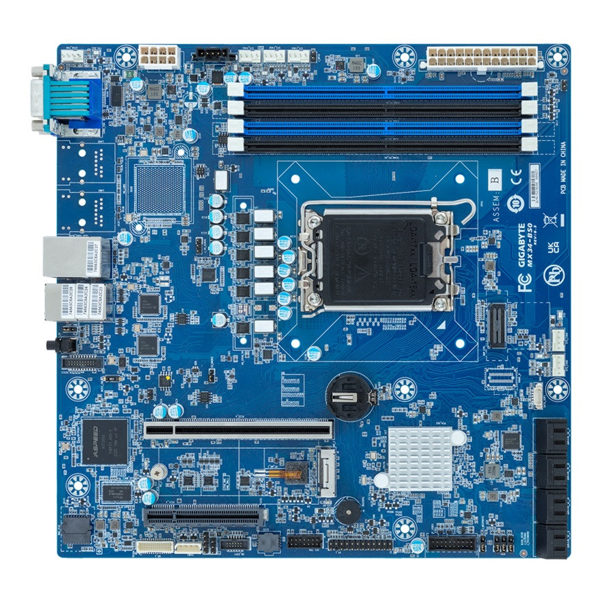 Płyta główna Gigabyte MX34-BS0(MR) 1x LGA1700 Intel Xeon E-24XX C262 (4x DIMM, 8x SATA, 1xM.2, 2x1Gbe, IPMI, mATX)