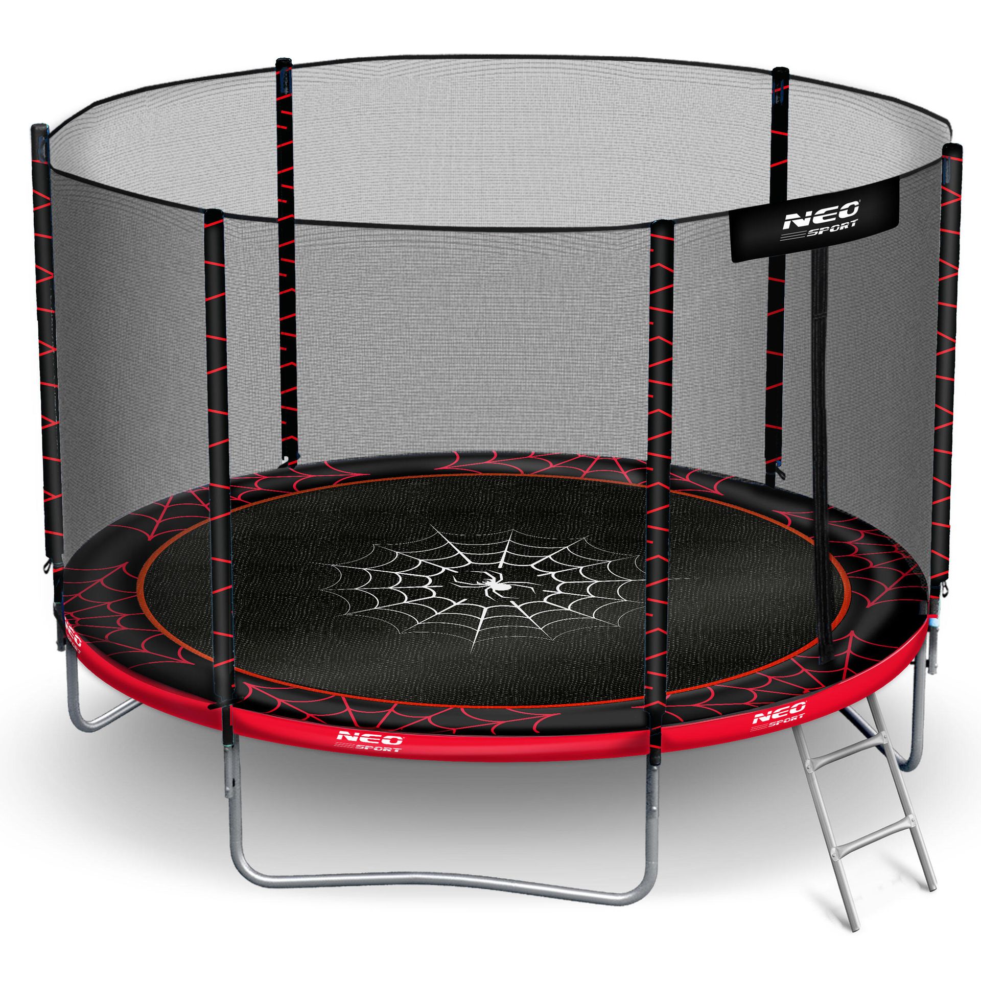 Trampolina ogrodowa 10ft/312cm z siatką zewnętrzną i drabinką Neo-Sport EDUKAMP
