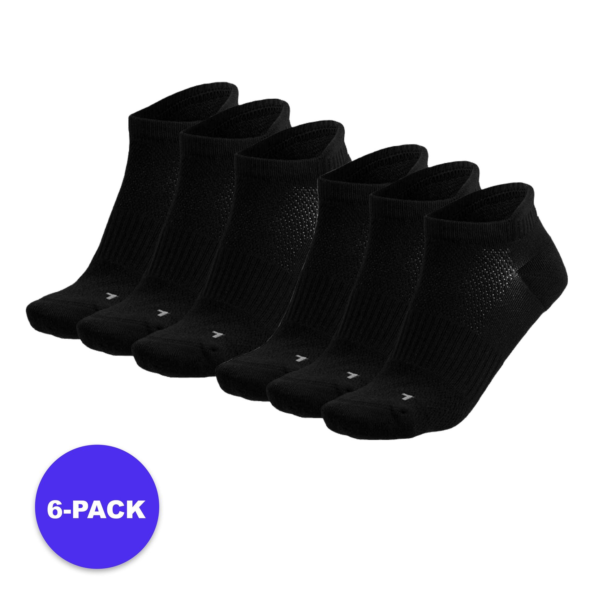 Skarpety Fitness unisex Sneaker – 6 szt. – Czarne