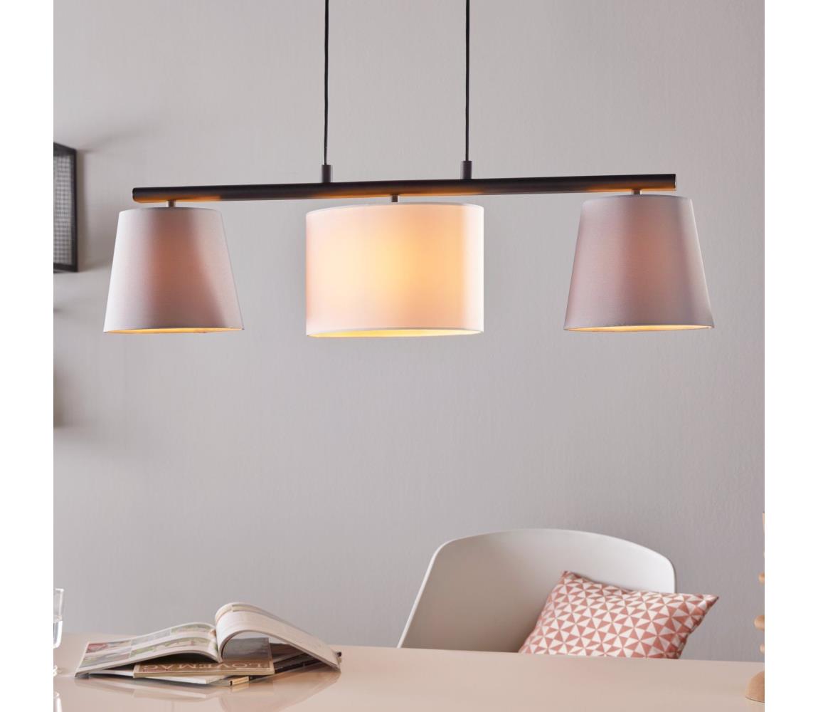 Eglo 55207 - Żyrandol na lince ALMEIDA 3xE14/25W/230V szary