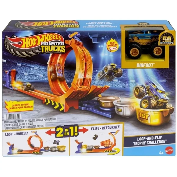 Hot Wheels City Skok po trofeum + monster truck - Mattel