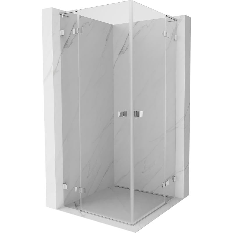 Mexen Lunar L Duo kabina prysznicowa uchylna 95 x 95 cm, transparent, chrom - 834L-095L-095P-01-00