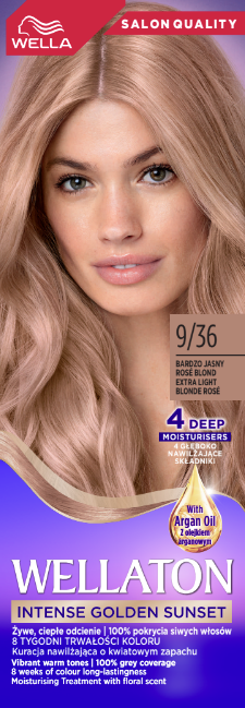 Wella Wellaton farba do włosów, 9/36 sunset bardzo jasny rose blond
