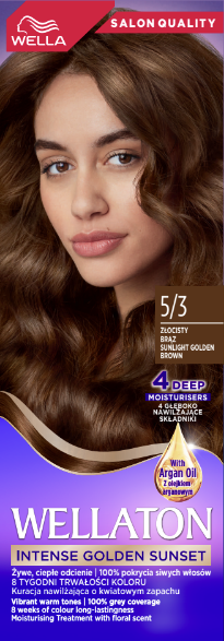 Wella Wellaton farba do włosów, 5/3 sunset złocisty brąz