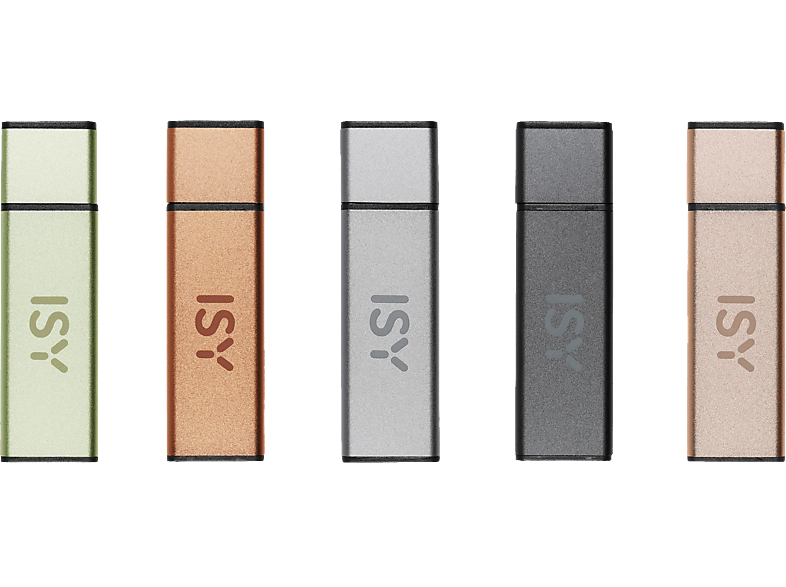 Pamięć USB ISY IMU-2500-ALU Zielony, Brązowy, Srebrny, Szary, Złoty