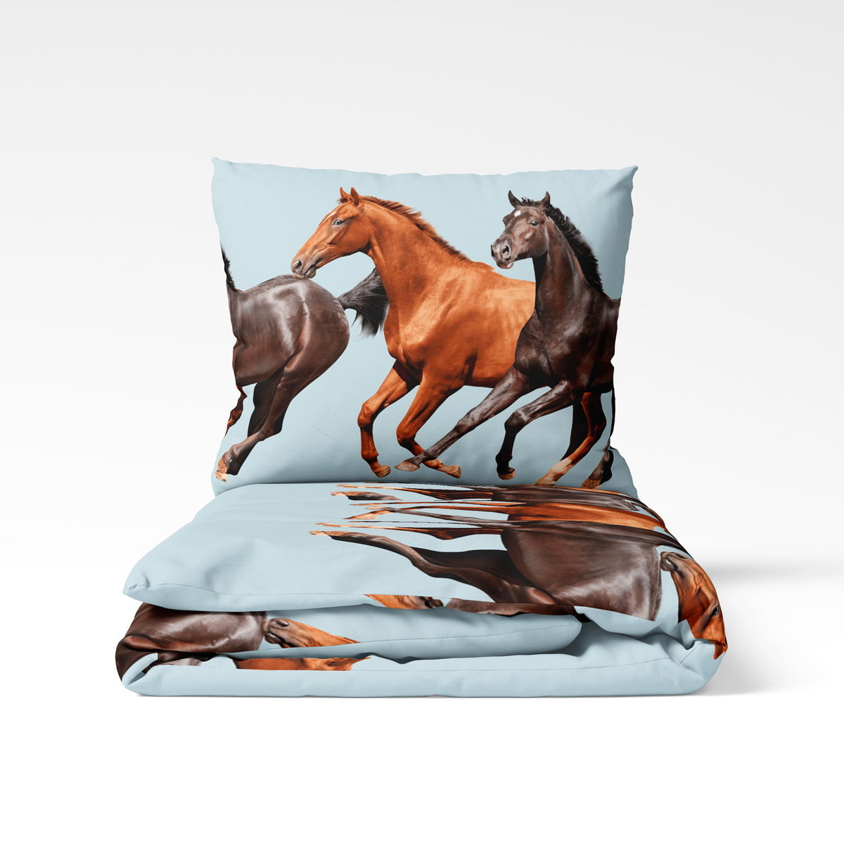 Pościel Bawełniana 220X200 Horse + Prześcieradło