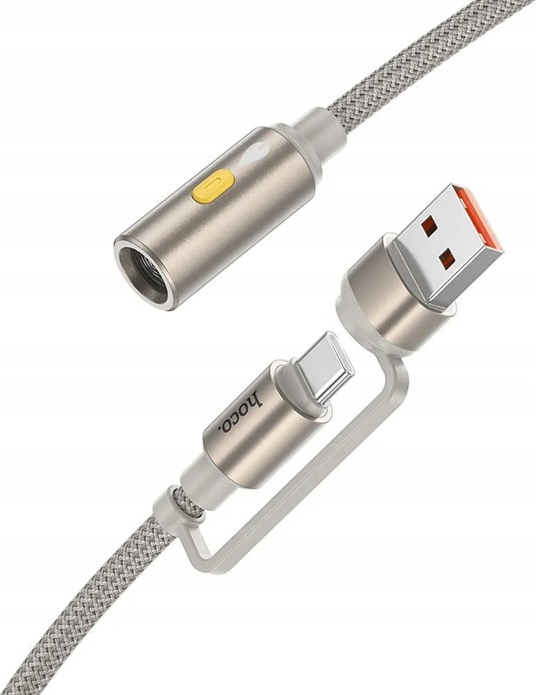 HOCO kabel USB A / Typ C do zapalniczka samochodowa UA38B 0,3 m złoty