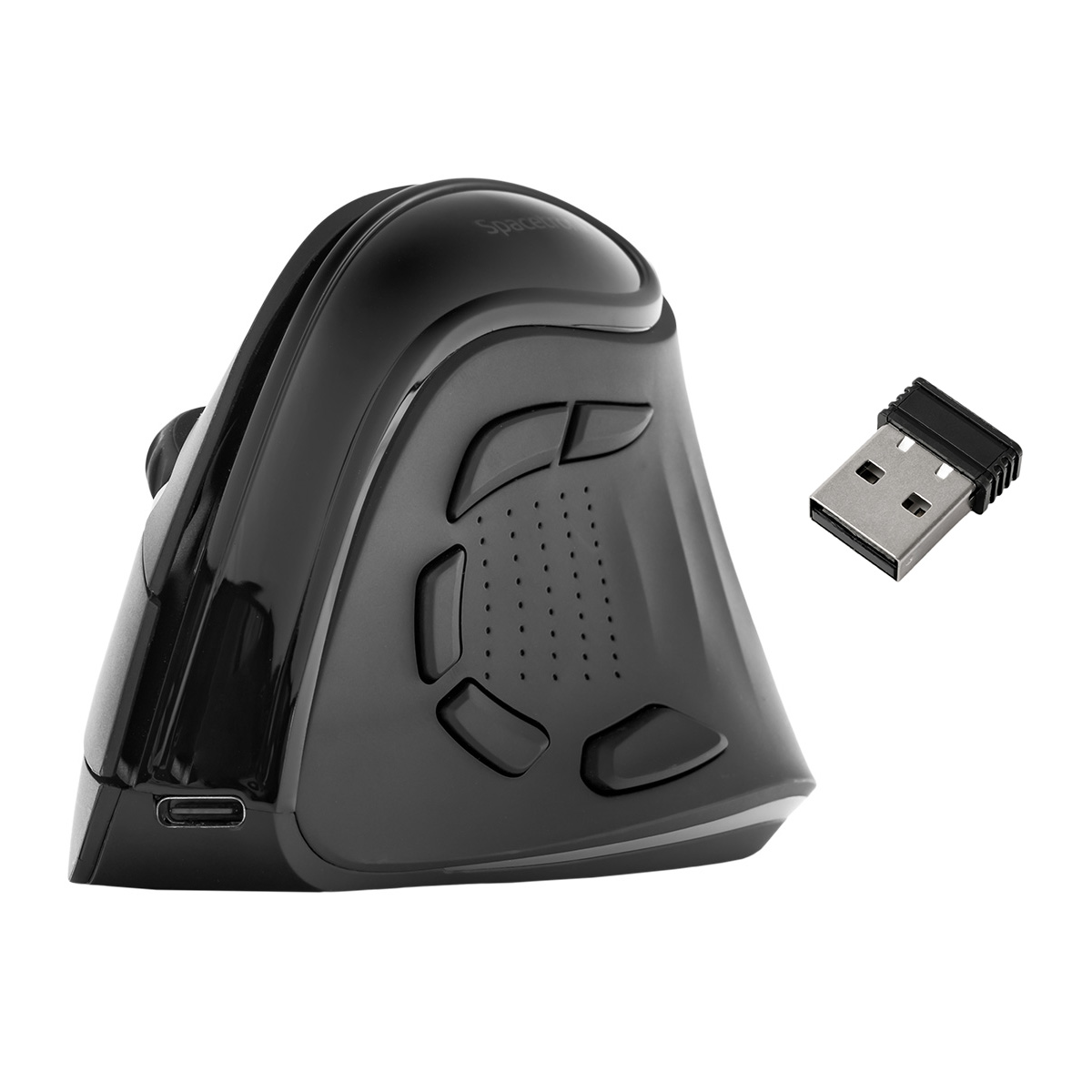 Spacetronik Bezprzewodowa pionowa myszka BT 2.4 RGB SP-RCA09
