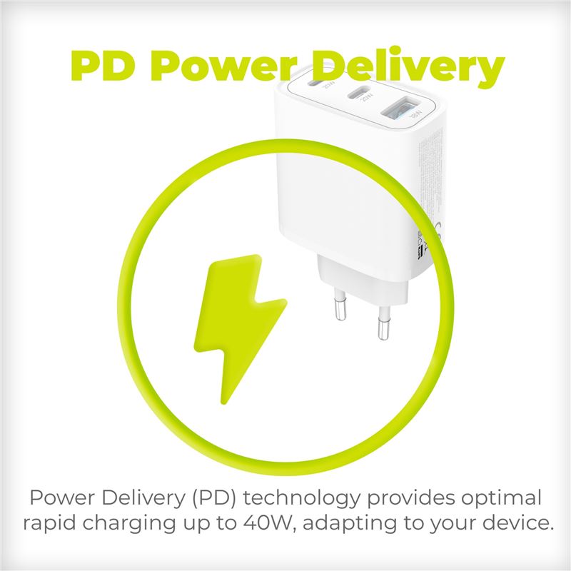 Ładowarka Mobile Origin MO13 1x USB-A 2x USB-C 3 A (FRL-GAN40W-MO13)