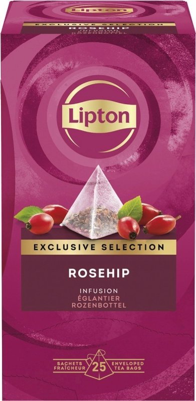 Herbata LIPTON Exclusive Selection, piramidki, dzika róża, 25 kopert