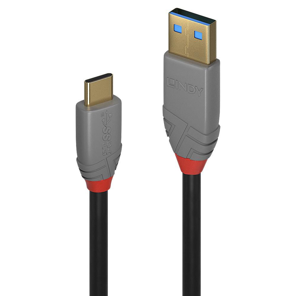 Lindy 3m kabel USB 3.2 typu A do C, 10 Gb/s, 5A, PD, linia Anthra
