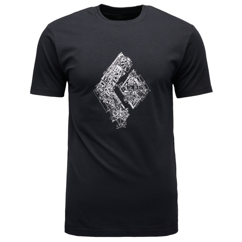 Koszulka męska Black Diamond M Engineered Diamond Ss Tee Rozmiar: M / Kolor: czarny