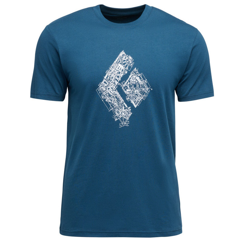 Koszulka męska Black Diamond M Engineered Diamond Ss Tee Rozmiar: M / Kolor: niebieski