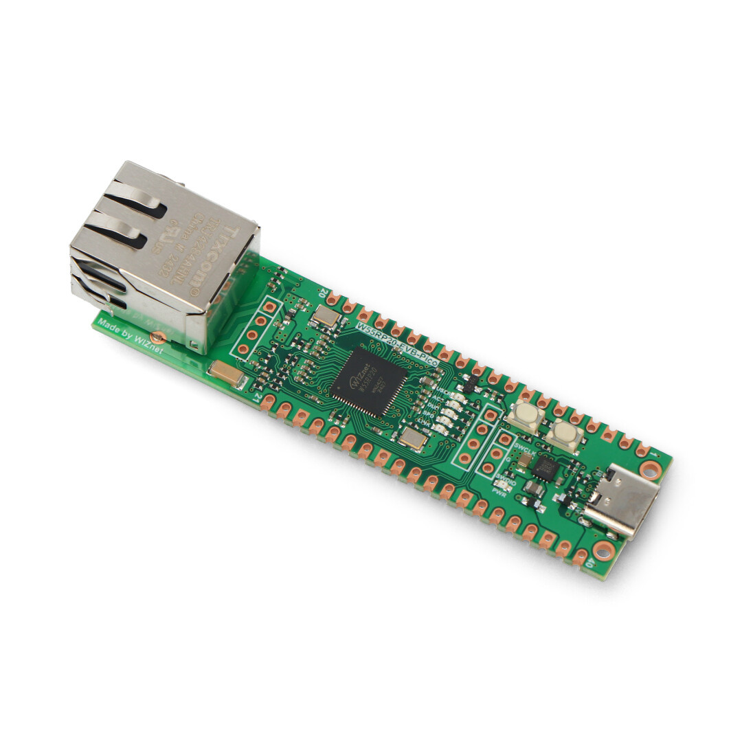 W55RP20-EVB-PICO - płytka z mikrokontrolerem RP2040 i Ethernet - WIZnet