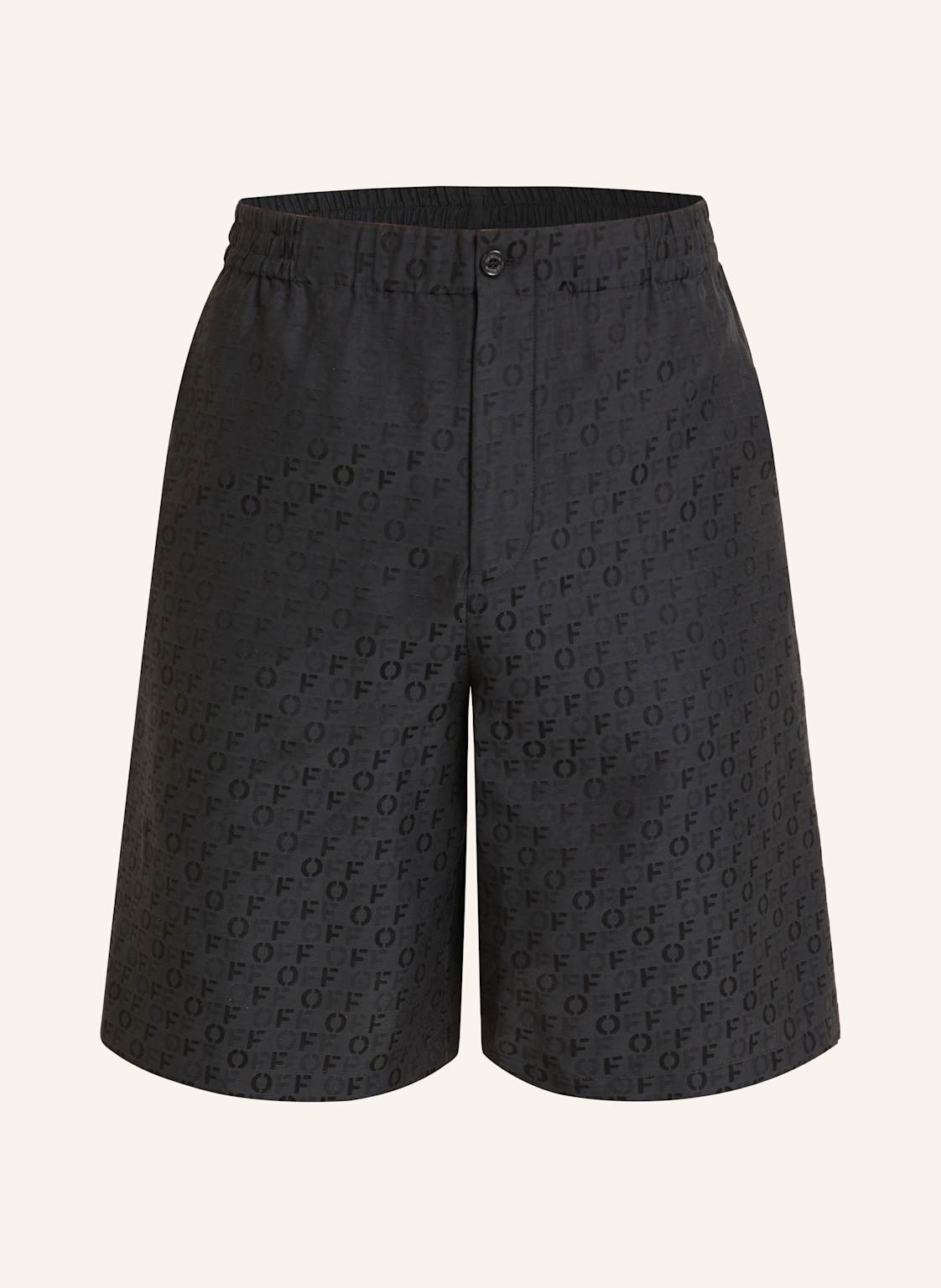 Off-White Szorty Z Dodatkiem Jedwabiu schwarz