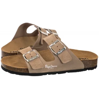 Klapki Oban Suede W Pop White PLS80009 812 (PE40-a) Pepe Jeans