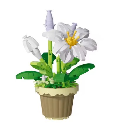 KLOCKI KONSTRUKCYJNE PLASTIKOWE ROŚLINA KWIAT LILIA UKŁADANKA PUZZLE DLA DZIECI CHŁOPCA DZIEWCZYNKI PREZENT Z KLOCKÓW PLASTIKOWYCH