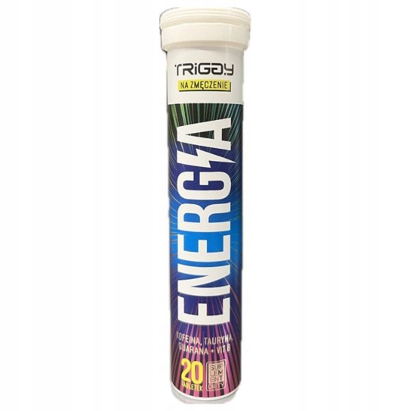 Suplement diety, Triggy Energia Tabletki Musujące Kofeina, Tauryna + Witamina B, 20 Tabletek
