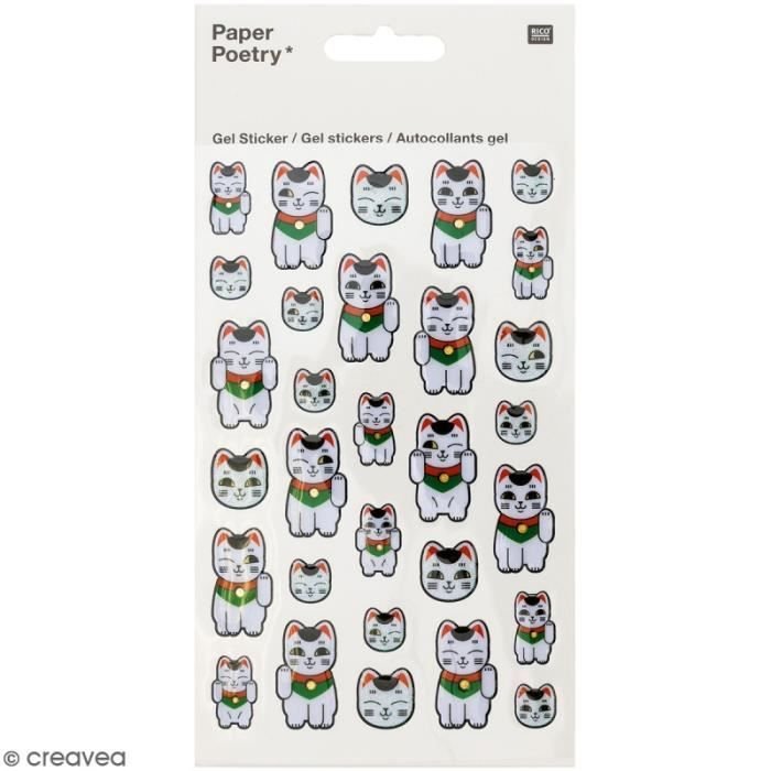 Naklejki żelowe Rico Design - Maneki neko - 30 szt