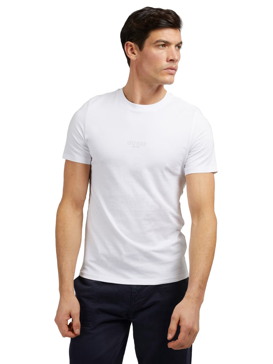 GUESS BIAŁY MĘSKI T-SHIRT KOSZULKA BLUZKA S
