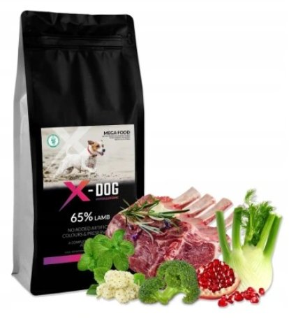 X-DOG MEGA FOOD AD M/L BRYTYJSKA JAGNIĘCINA 12KG