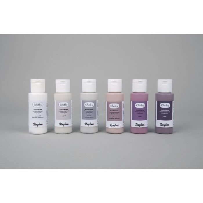 Zestaw farb kredowych kredowych - 6 różowych kolorów - 60 ml