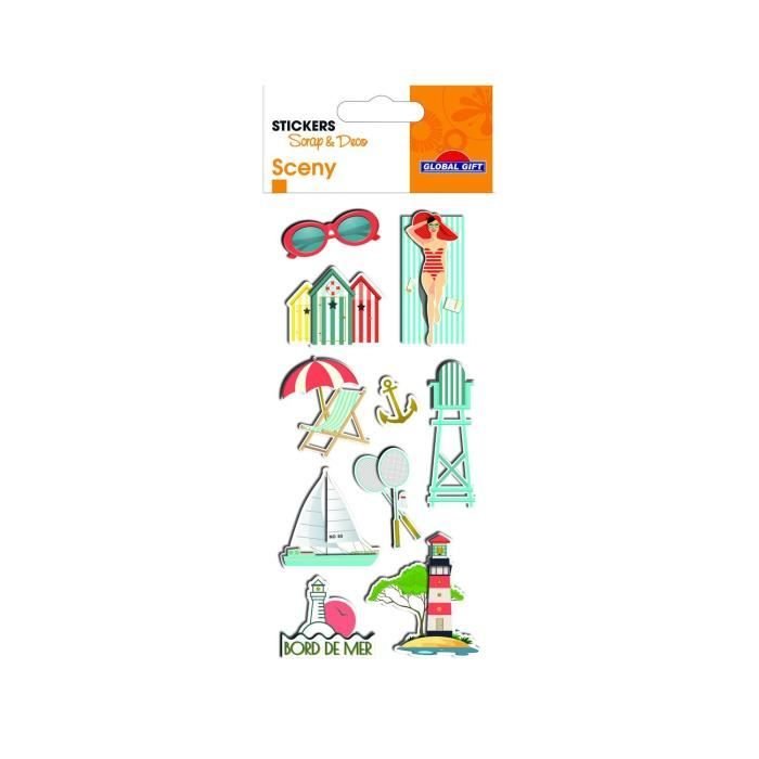 Naklejki z wytłoczonym złotem - Sceny - Plaża - Dziecko - Od 5 lat