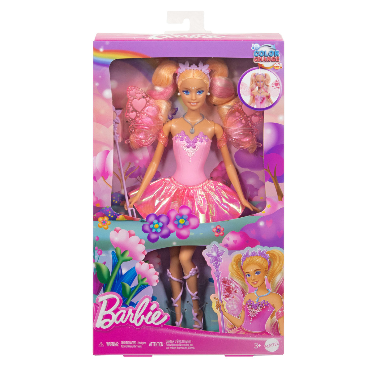 Barbie, Wróżka JCP76, zmieniająca kolor, dla dzieci 3+
