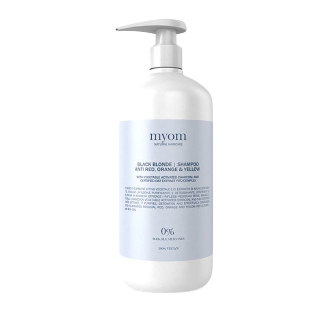 MYOM Black Blonde Shampoo Czarny Szampon Tonujący do Włosów Blond 1000ml