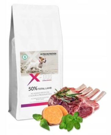 X-DOG GF ADULT M/L JAGNIĘCINA BATAT, MIĘTA 12KG