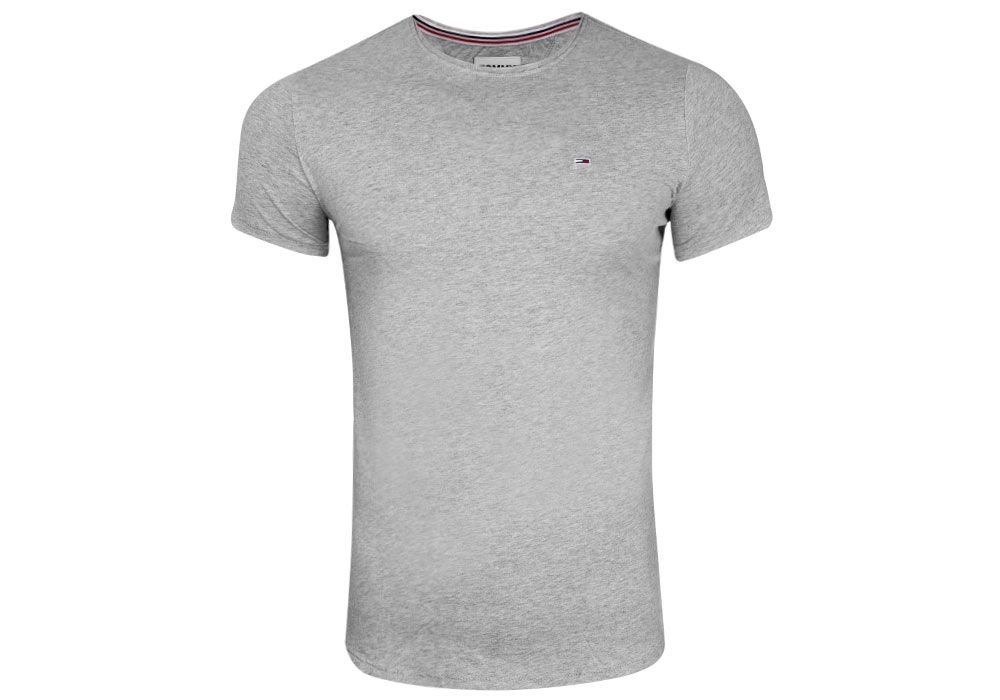 Tommy Hilfiger Koszulka Męska T-Shirt Tjm Slim Jaspe C Neck Grey Dm0Dm09586 P01 S