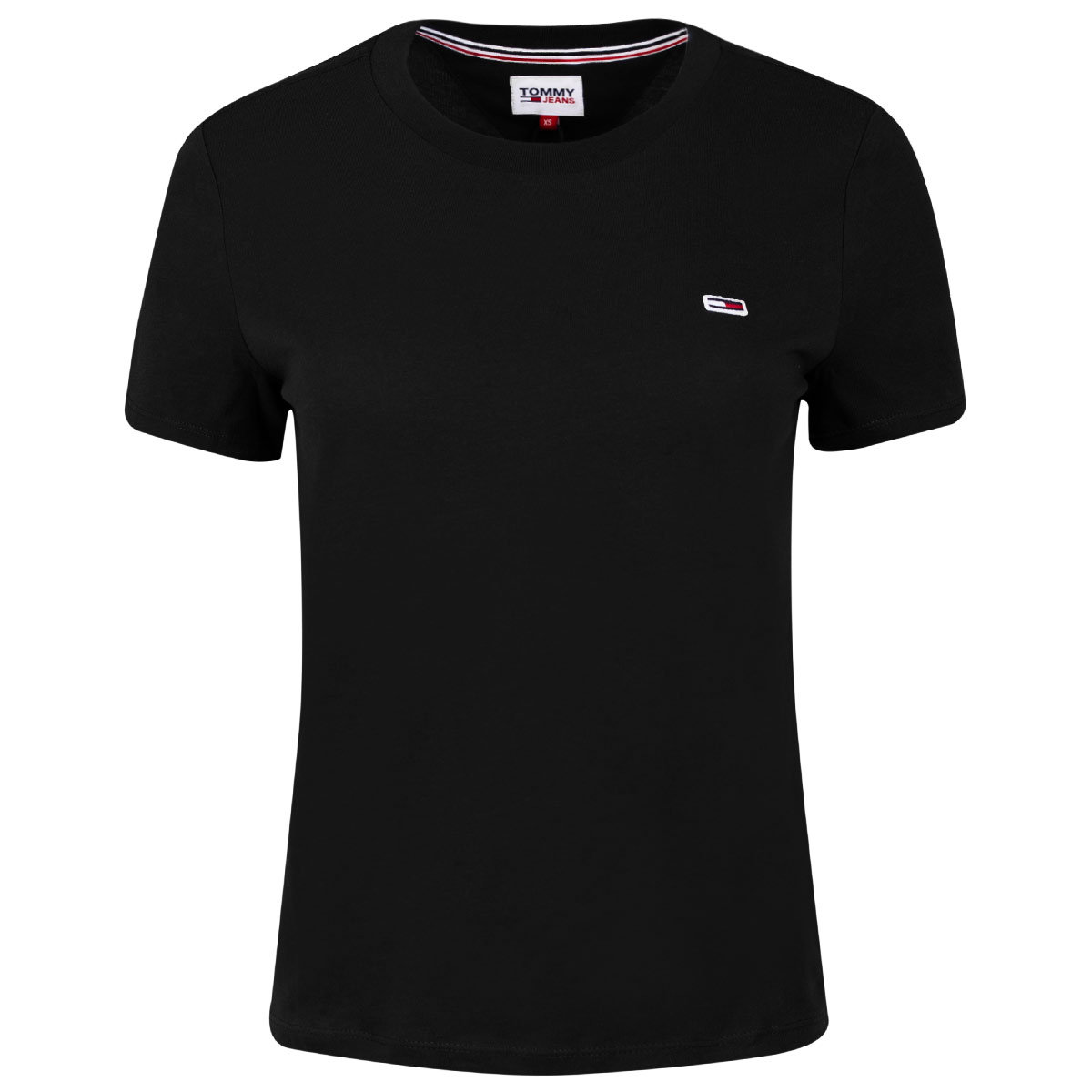 TOMMY HILFIGER KOSZULKA DAMSKA T-SHIRT TJW REGULAR JERSEY C NECK BLACK DW0DW09198 BDS - Rozmiar: XS