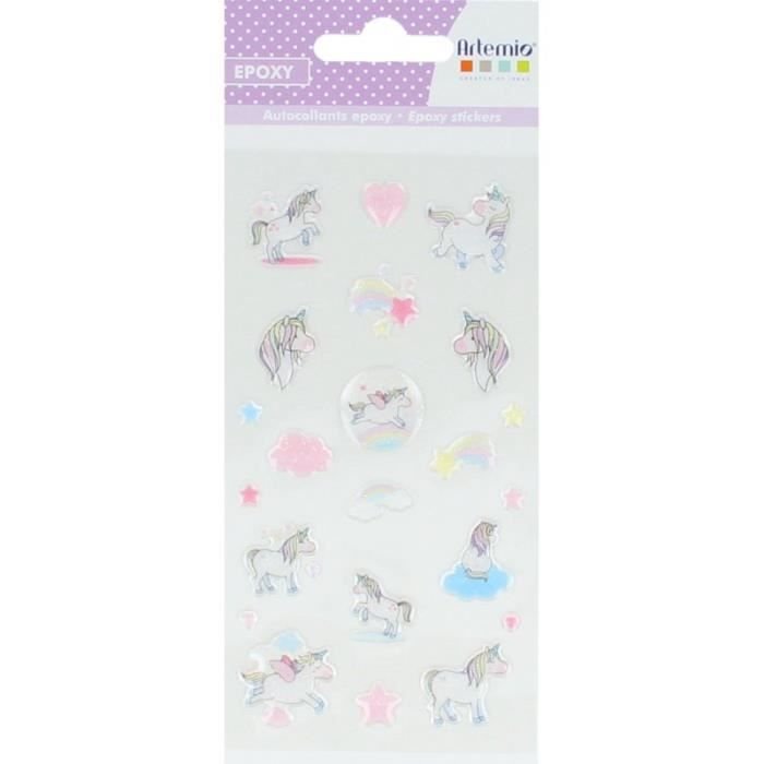 Naklejki epoksydowe 'Artemio - Rainbow' Ilość 23