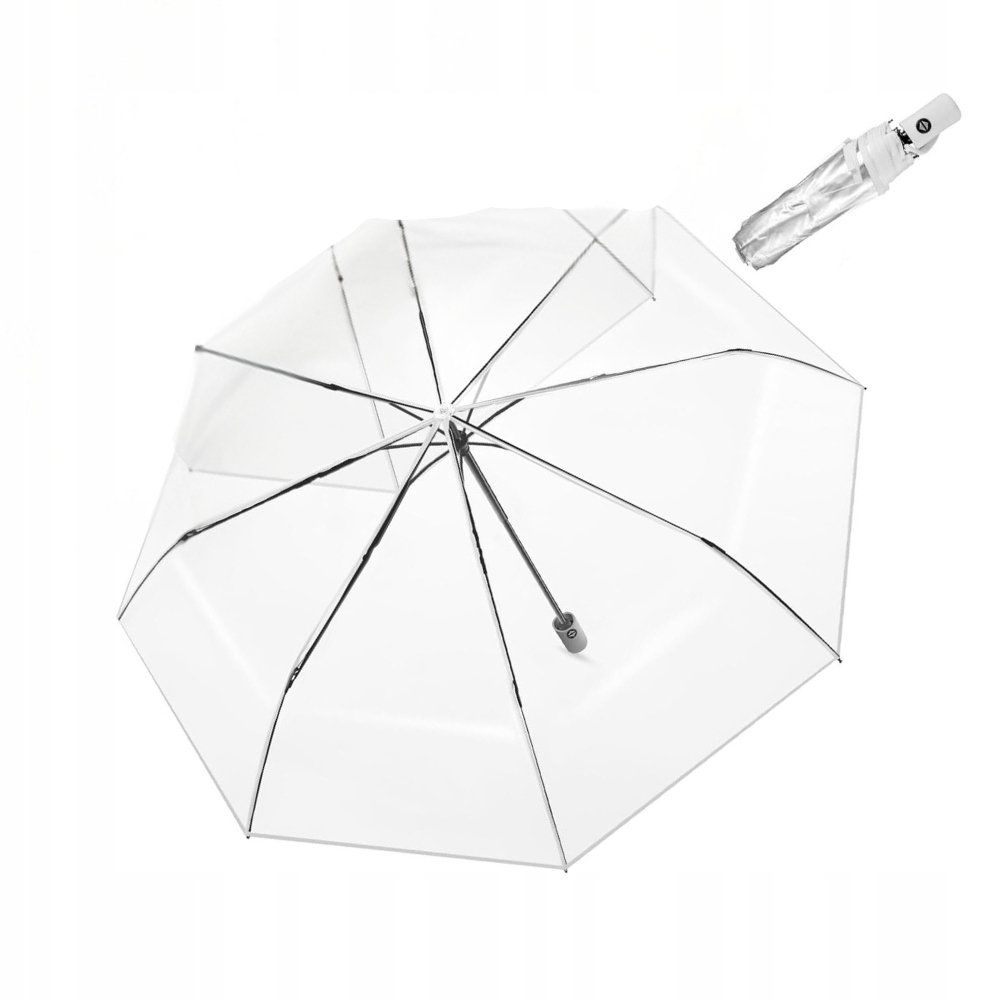 Hestya Automatyczny Przezroczysty Parasol Składany 59 cm