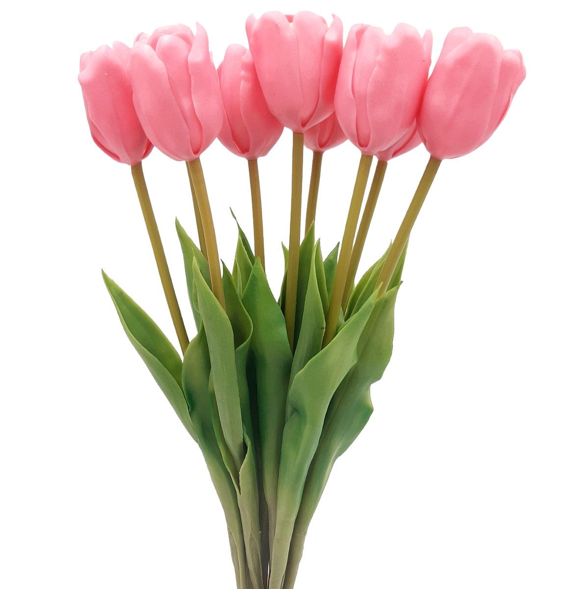 Tulipan silikonowy jak żywy różowy gumowy 44 cm rozkwitnięty