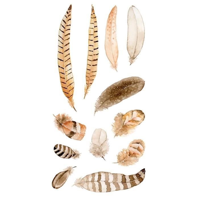 Przezroczyste naklejki - Pióra