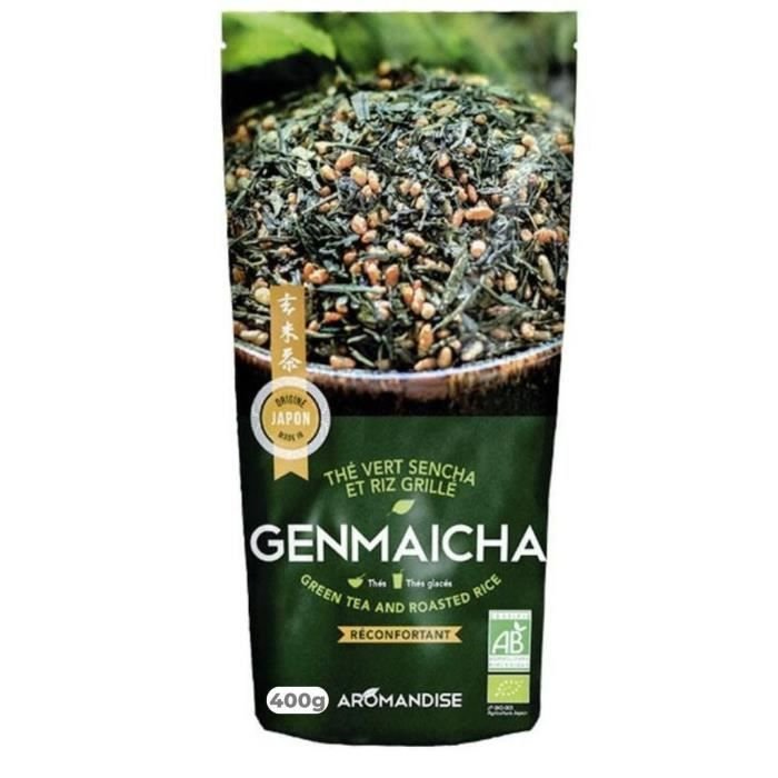 Organiczna zielona herbata i pełnoziarnisty ryż Genmaicha 400 g
