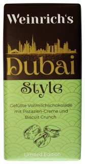 Czekolada Dubajska o Smaku Pistacjowym Edycja Limitowana 100g