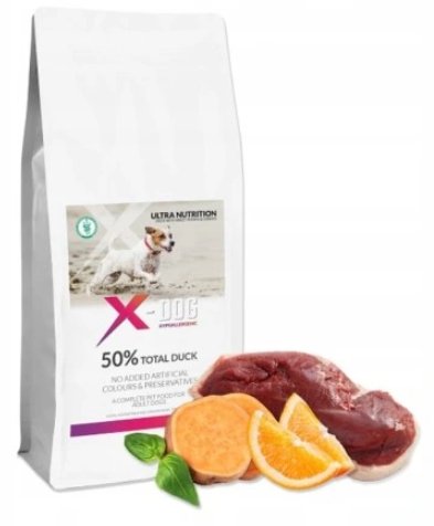 X-DOG GF ADULT M/L KACZKA BATAT POMARAŃCZ 12KG