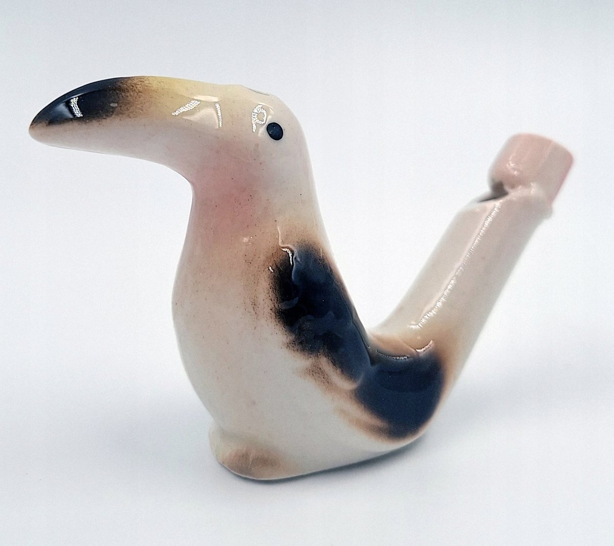 Gwizdek ptaszek logopedyczny wodny ceramiczny ze sznurkiem