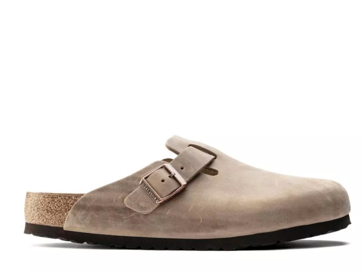 Klapki męskie Birkenstock 1018147 BOSTONSFB LEOI REGULAR Brązowe