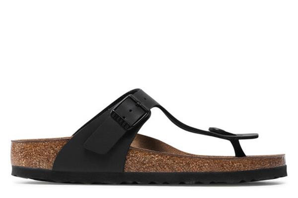 Klapki damskie Birkenstock 0043693 GIZEH BF NARROW Czarne