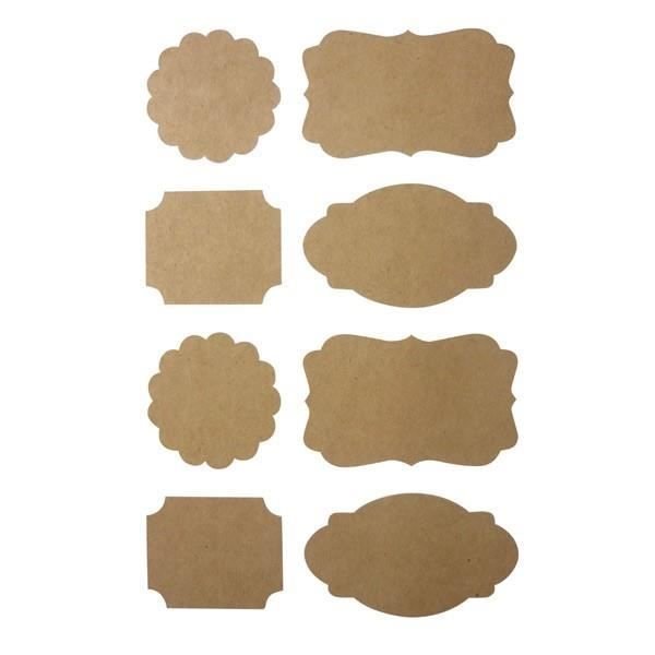 32 barokowe naklejki kraftowe