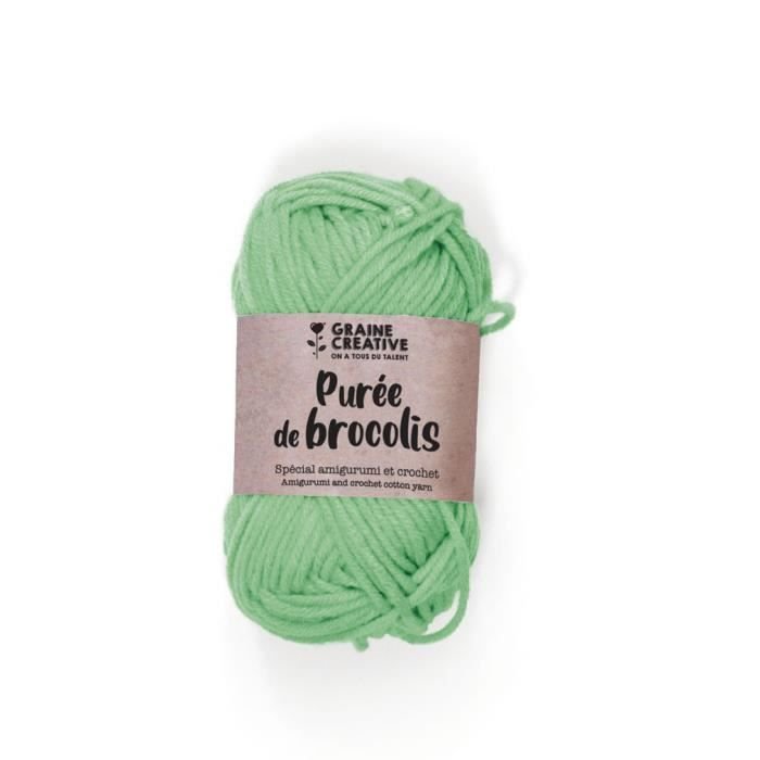 Nici bawełniane Amigurumi Puree z zielonych jabłek i brokułów
