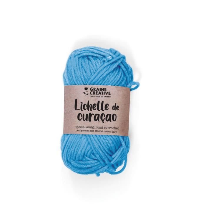 Bawełniana nić amigurumi Turkusowa Lichette de curacao Blue