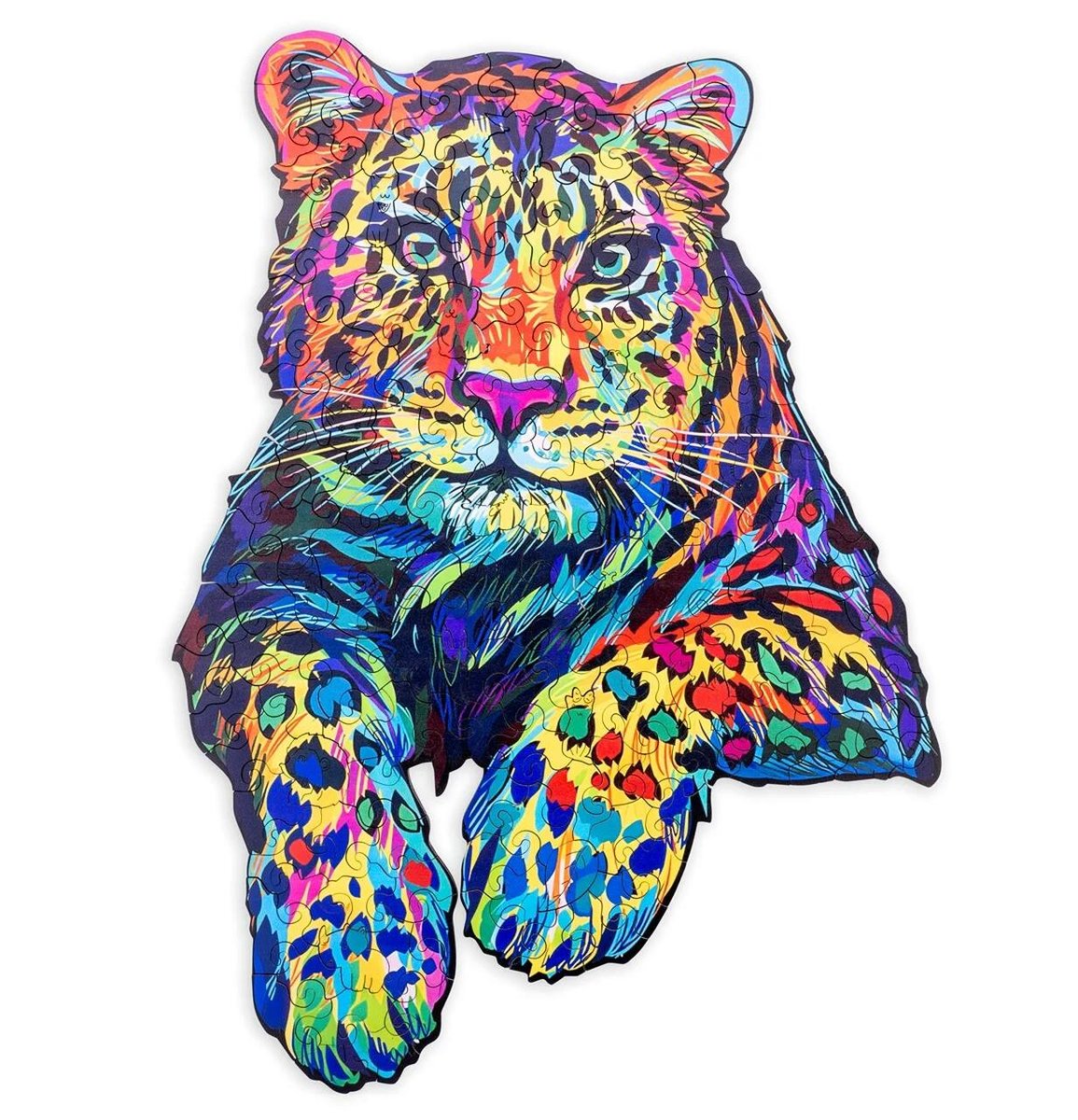 Drewniane Puzzle Tygrys w drewnianym pudełku 161 Elementów Każde Zwierzątko Unikalne 28x32 cm
